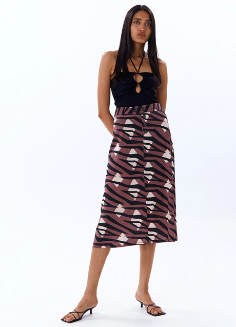 Imagen - Falda midi estampada de Sfera, 11,99€.