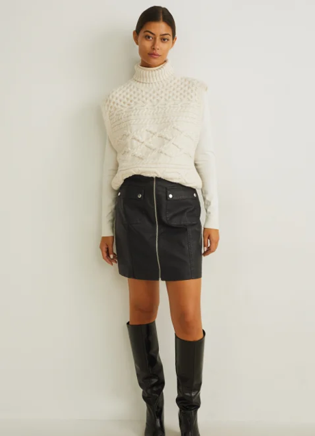 Imagen - Falda de polipiel de C&A, 24,99€.