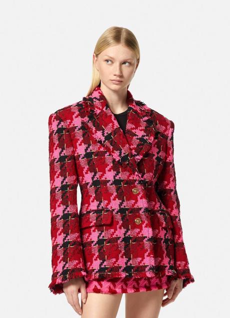 Imagen - Blazer con estampado pata de gallo Madusa de Versace