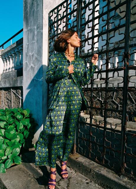 Imagen - Pantalón estampado en verde y negro de Michonet. Foto: Michonet.