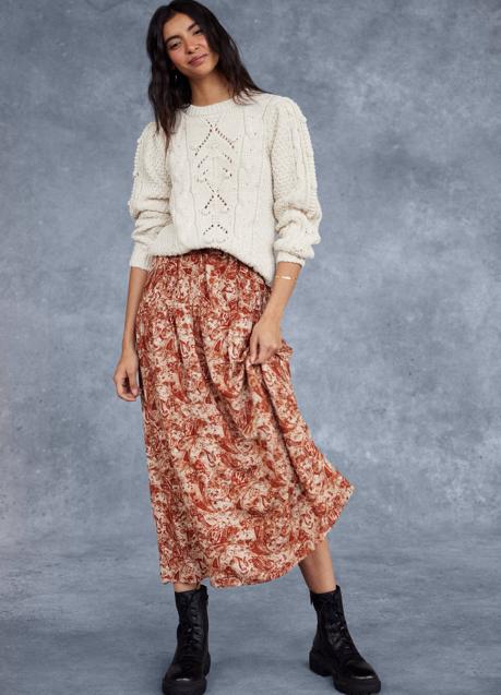 Imagen - Falda con estampado de cachemira