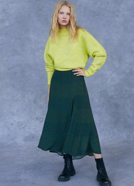 Imagen - Falda midi de vuelo estampada