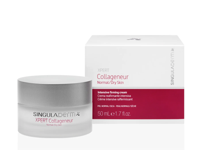Xpert Collageneur es una crema antiarrugas que promueve la síntesis de colágeno y elastina para ayudar a conseguir una piel juvenil y fresca. Es de Singuladerm. Precio: 31,34 €.