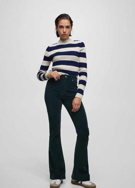 Imagen - Pantalón acampanado de pana verde oscuro