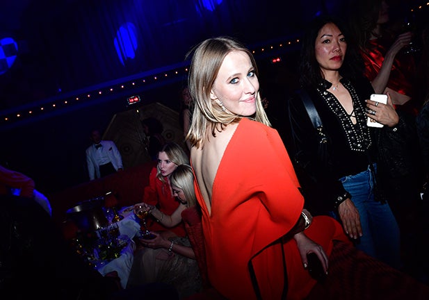 PARIS, FRANCE - MARCH 04: Ksenia Sobchak attends Natalia Vodianova's birthday Vogue Cabaret Party as part of the Paris Fashion Week Womenswear Fall/Winter 2017/2018  on March 4, 2017 in Paris, France. (Photo by Victor Boyko/Getty Images)