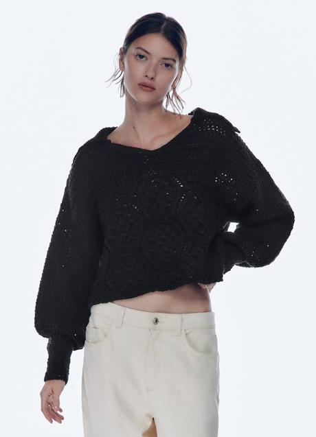 Imagen - Jersey trenzado con cuello polo