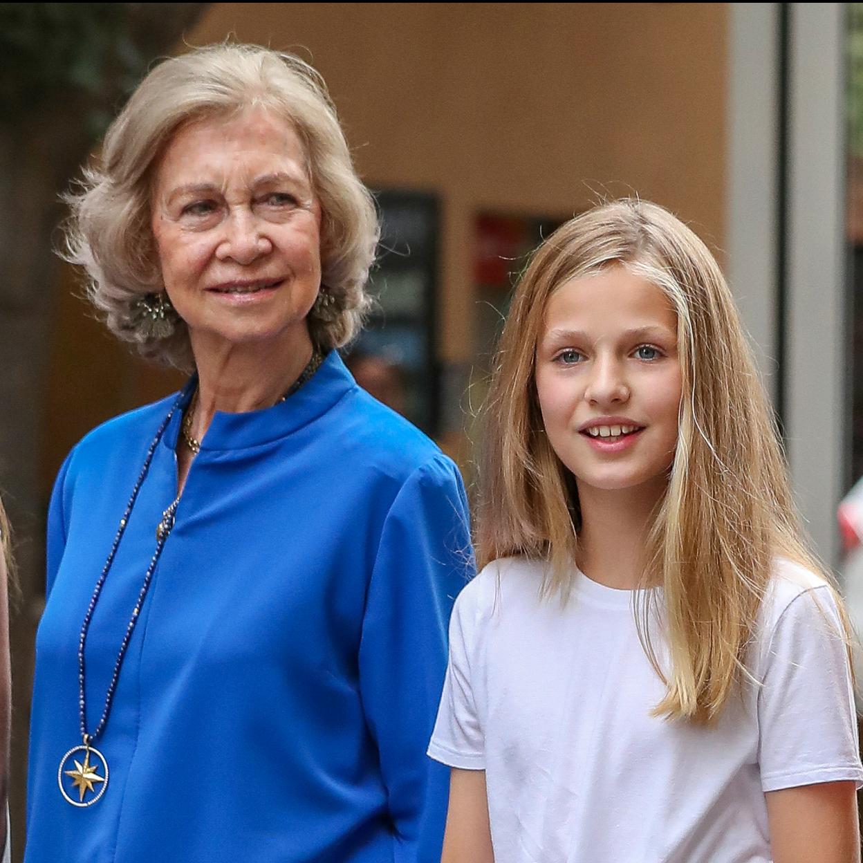 La reina Sofía junto a su nieta, la princesa Leonor.