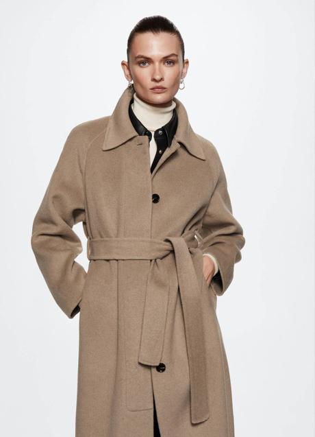 Imagen - Abrigo gris claro con cinturón