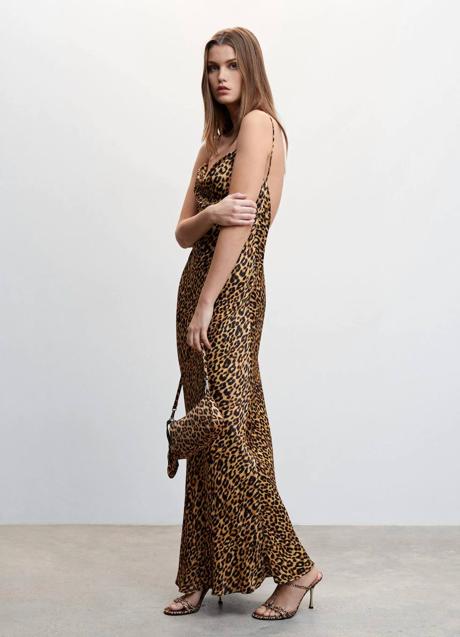 Imagen - Vestido lencero largo con animal print