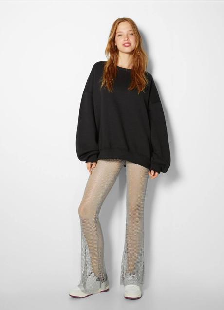 Imagen - Pantalones flare strass semitransparentes