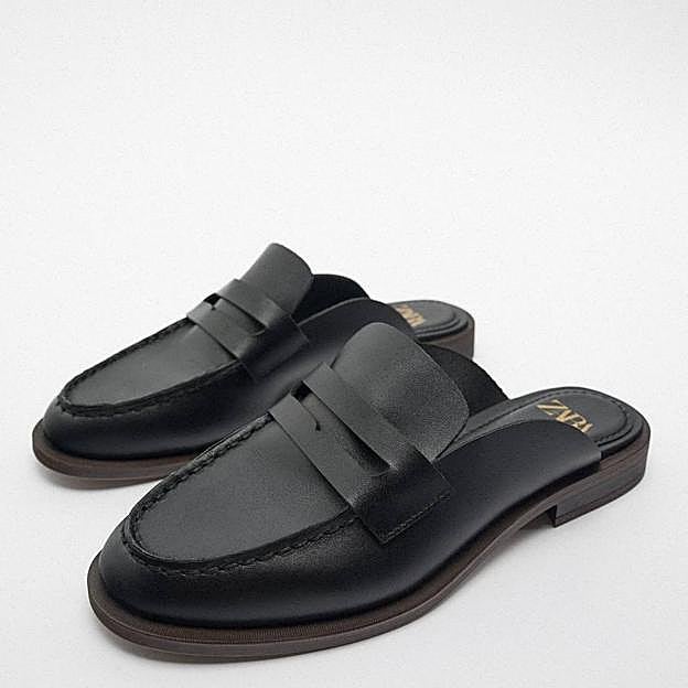 Mocasines básicos destalonados de Zara