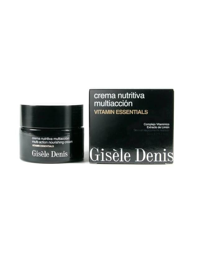 Multi-Action Nourishing Cream de Gisèle Denis promueve la regeneración de las células en las pieles secas y maduras, ofrece una intensa hidratación, unifica el tono y revitaliza con mucha luminosidad. Sus ingredientes se enfocan en nutrir, reparar, corregir los signos de la edad y aumentar el colágeno, como son las vitaminas E, F, B3 y B5, la jalea real y la avena coloidal. Cómpralo aquí