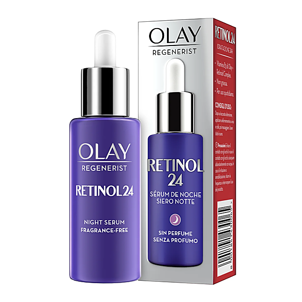 Sérum de noche con retinol de Olay.