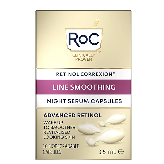 Sérum de noche con retinol en cápsulas de RoC.