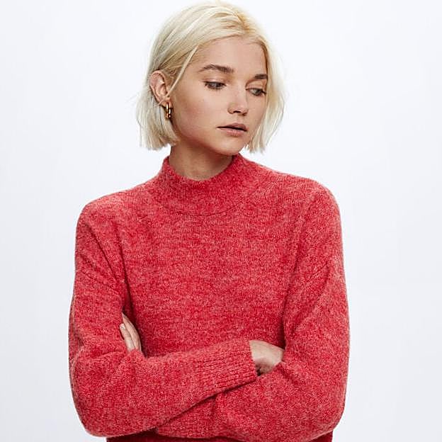 Jersey de punto en color rosado de Parfois.