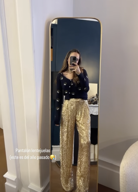 Imagen - Rocío Osorno con conjunto de punto de Zara. Foto: @roci0sorno.