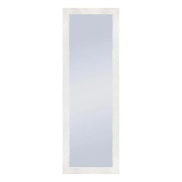 Espejo enmarcado rectangular Pierre blanco 152x52cm.