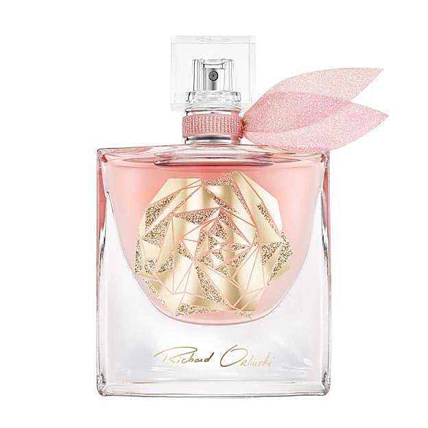 El perfume La vie est belle con el frasco interpretado por el artista francés Richard Orlinski.