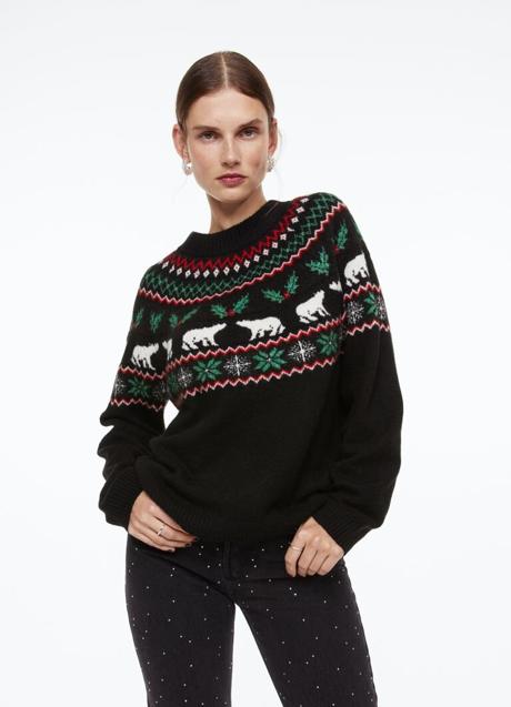 Imagen - Jersey de mujer de cuello redondo con estampado jacquard de Brownie, 55,90€.