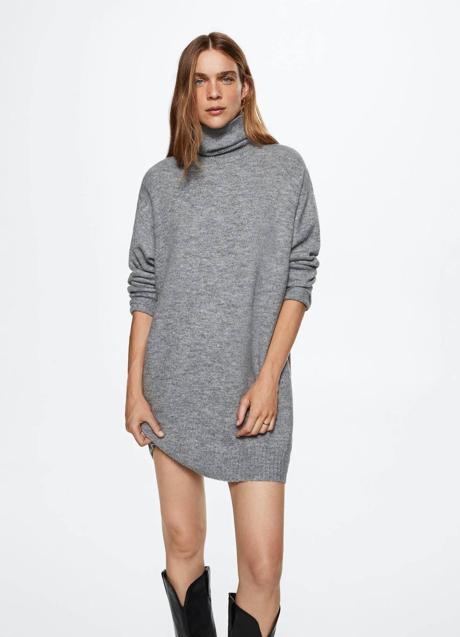 Imagen - Vestido corto de punto gris