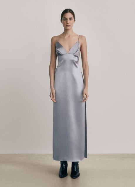 Imagen - Vestido satinado de Massimo Dutti, 169€.