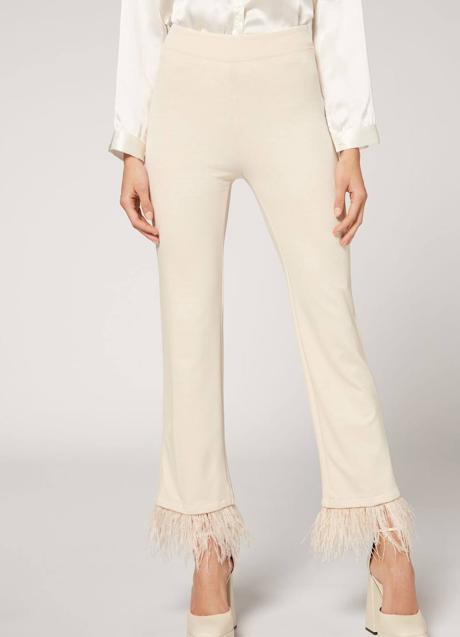 Imagen - Pantalones con detalle de plumas