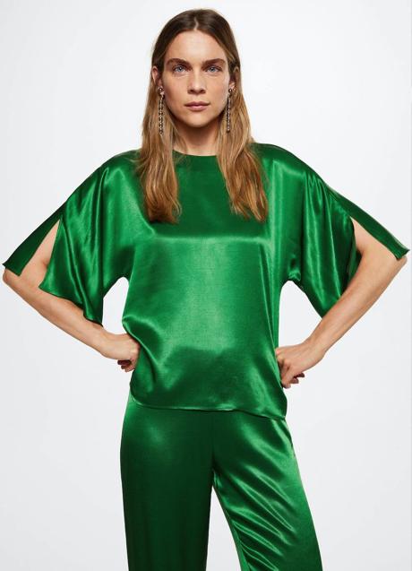 Imagen - Blusa satinada verde