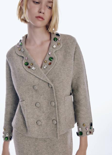 Imagen - Chaqueta de punto con aplicación de joyas