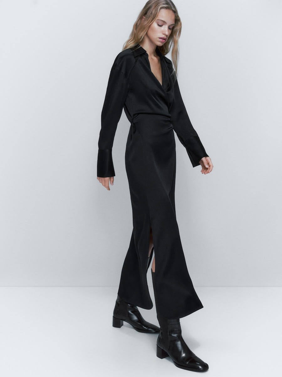 Imagen - Vestido negro' de Massimo Dutti./ Massimo Dutti