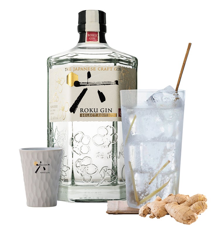 Unas tiras de jengibre recién cortadas potenciarán los botánicos de la ginebra nipona Roku Gin: flor y hojas de sakura, pimienta sansho, té sensha, té gyokuro y piel de yuzu (21,90 €).