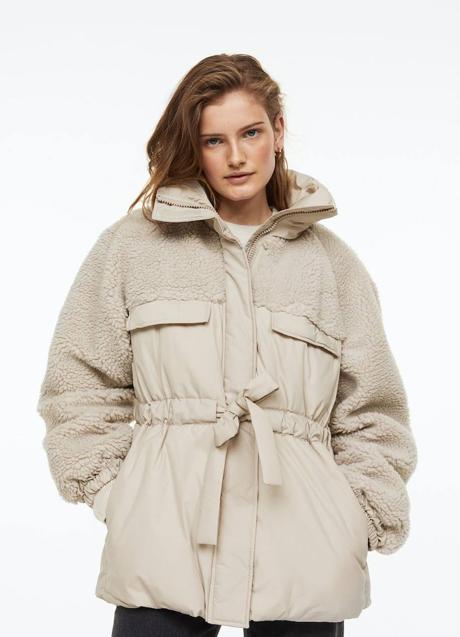 Imagen - Abrigo acolchado con detalles de borreguillo