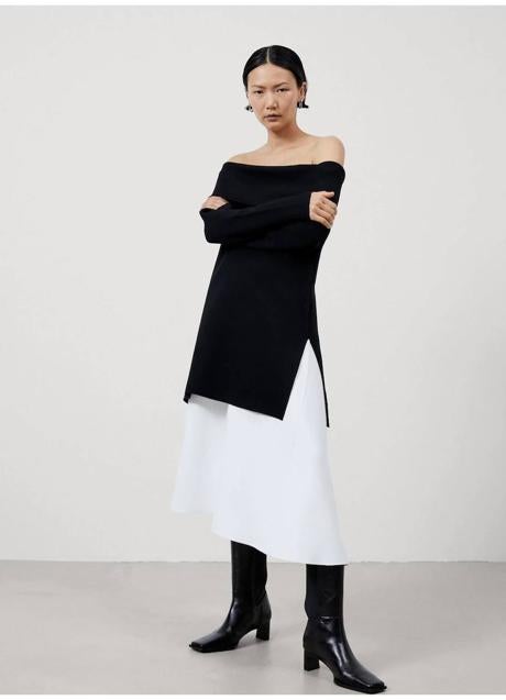 Imagen - Jersey negro con escote barco