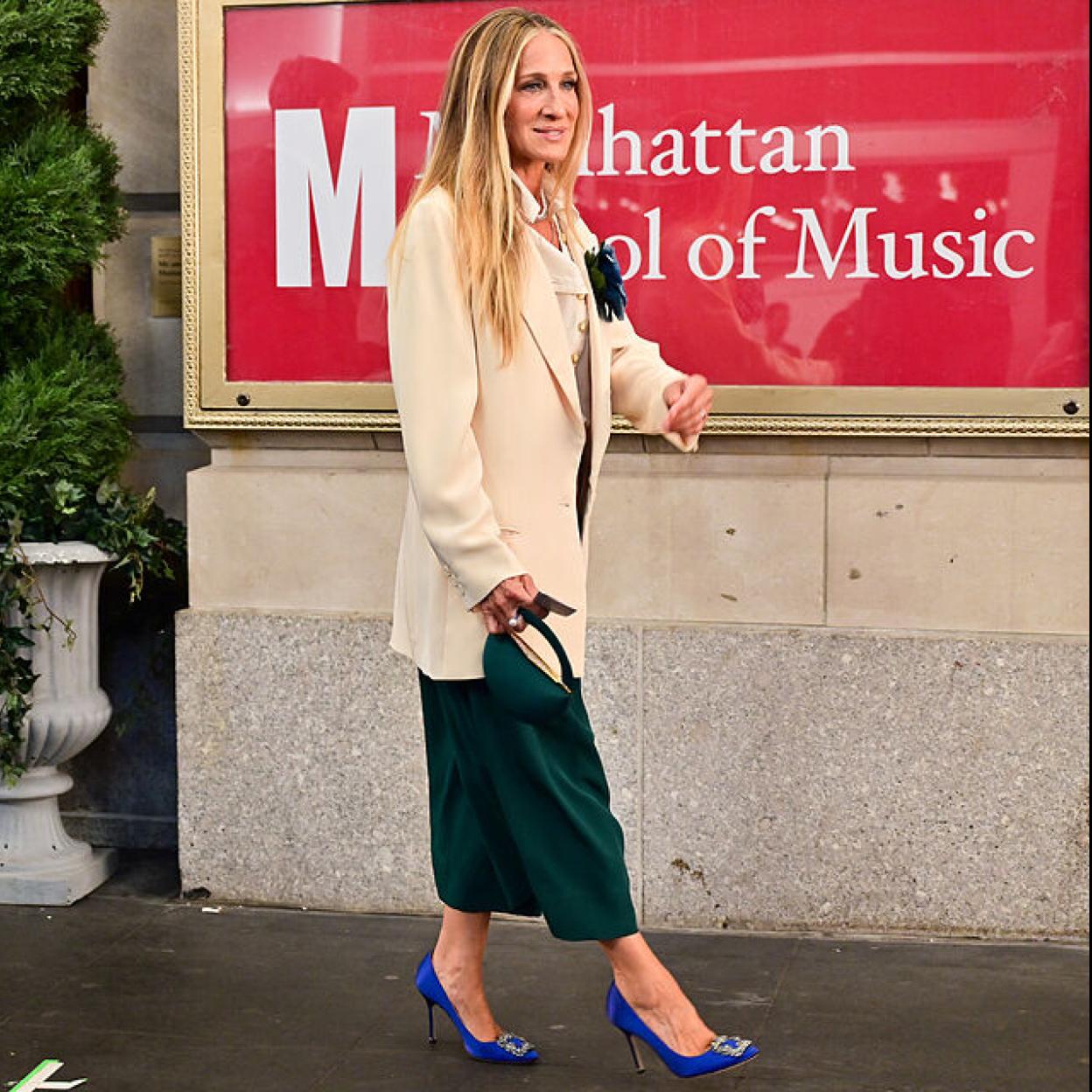 Sarah Jessica Parker con unos zapatos de Manolo Blahnik.