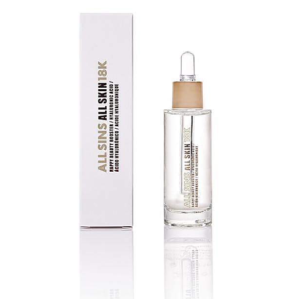 el sérum de All Sins lleva oro y ácido hualurónico.