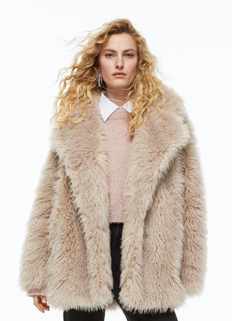 Imagen - Abrigo de pelo con textura en beige