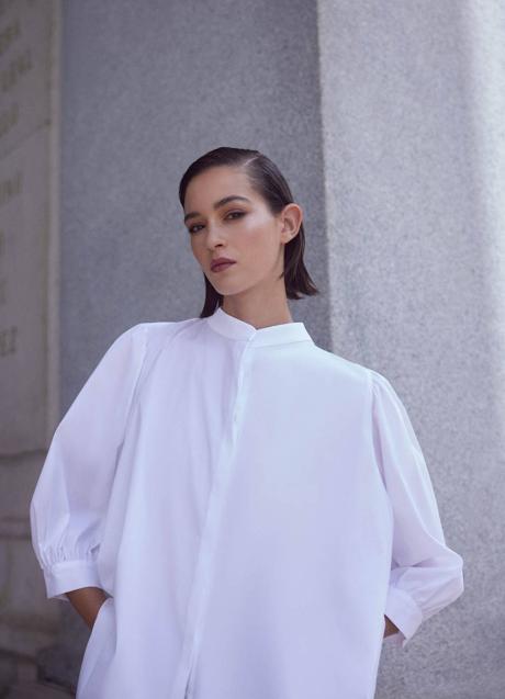 Imagen - Blusa blanca con mangas tres cuartos