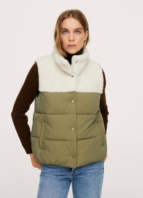 Imagen - Chaleco acolchado combinado con borreguillo