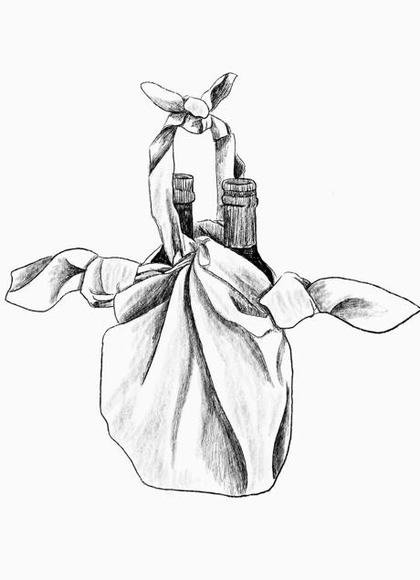 Imagen - Regalo envuelto con la técnica Furoshiki/ @furoshikistudio