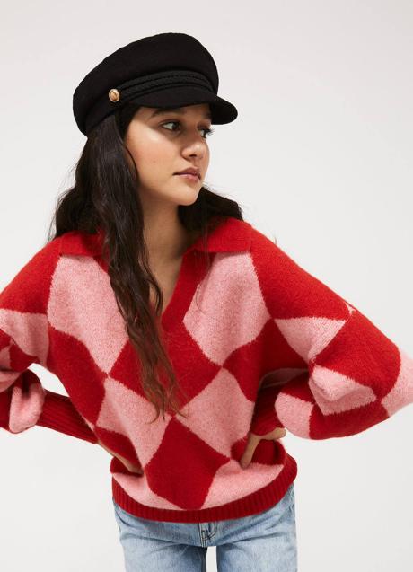 Imagen - Jersey de rombos con cuello polo