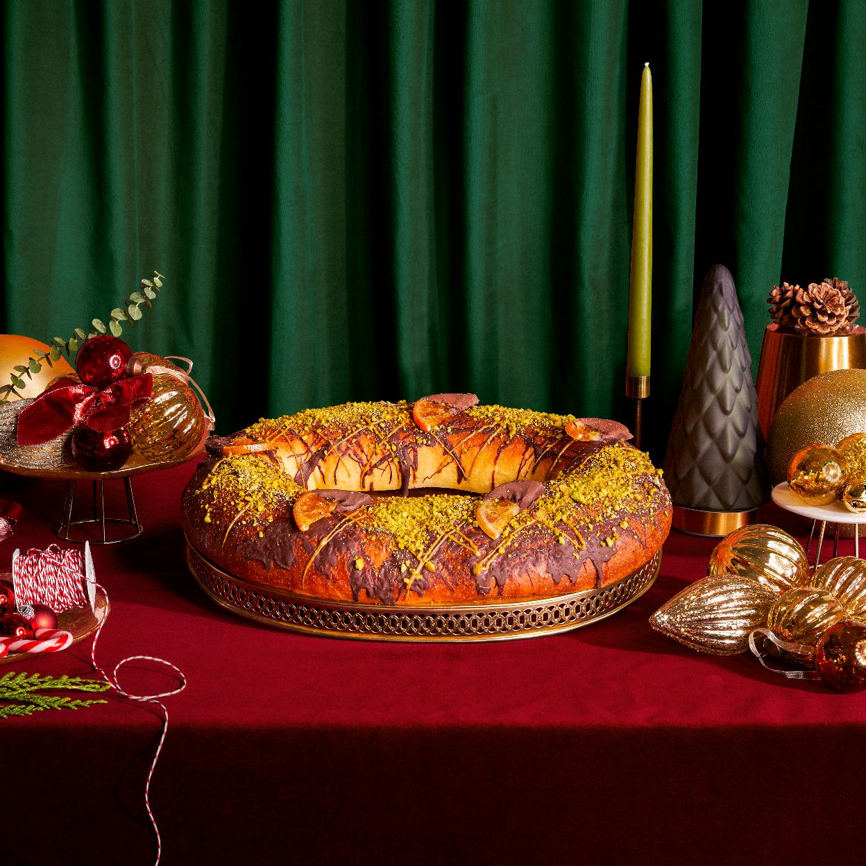 El Roscón de Reyes de Gianduja de Madreamiga, una de las últimas incorporaciones a la deliciosa lista de este dulce navideño.