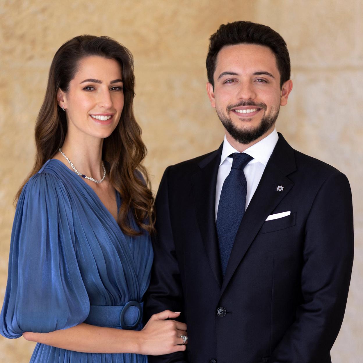 Rajwa Al-Saif y el príncipe Hussein.