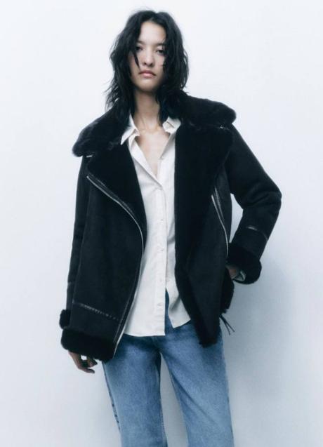 Imagen - Chaqueta biker de doble faz en negro