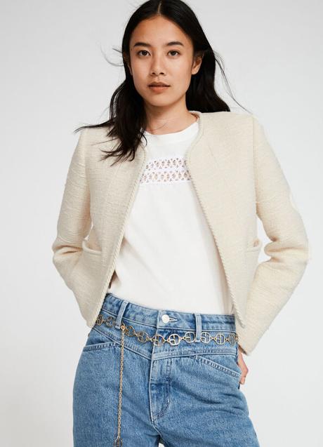 Imagen - Chaqueta de tweed blanca de Claudie Pierlot, 295€.