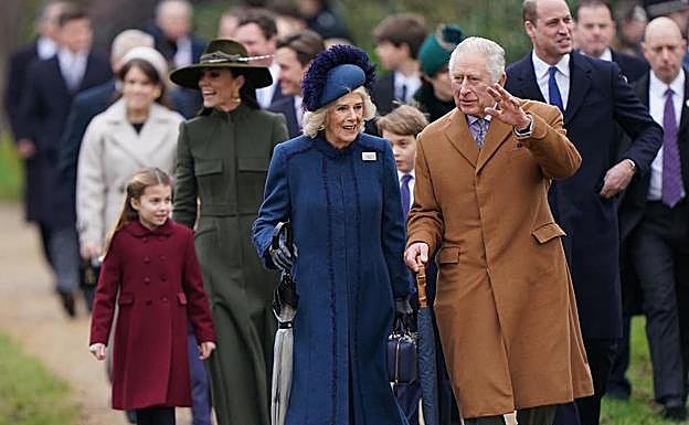 La familia real británica se reunió este pasado diciembre en el castillo de Sandringham para celebrar las Navidades. 