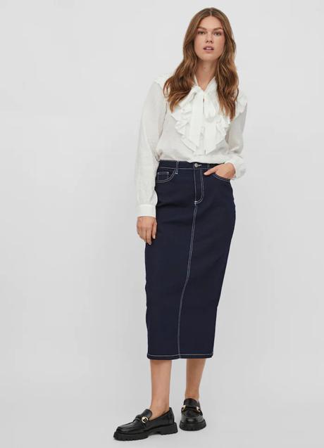 Imagen - Falda denim midi de Vila, 13,99€ (antes 44,99€).