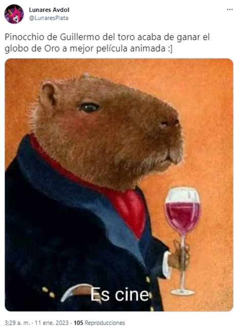 Imagen - Meme de Guillermo del Toro en los Globos de Oro 2023