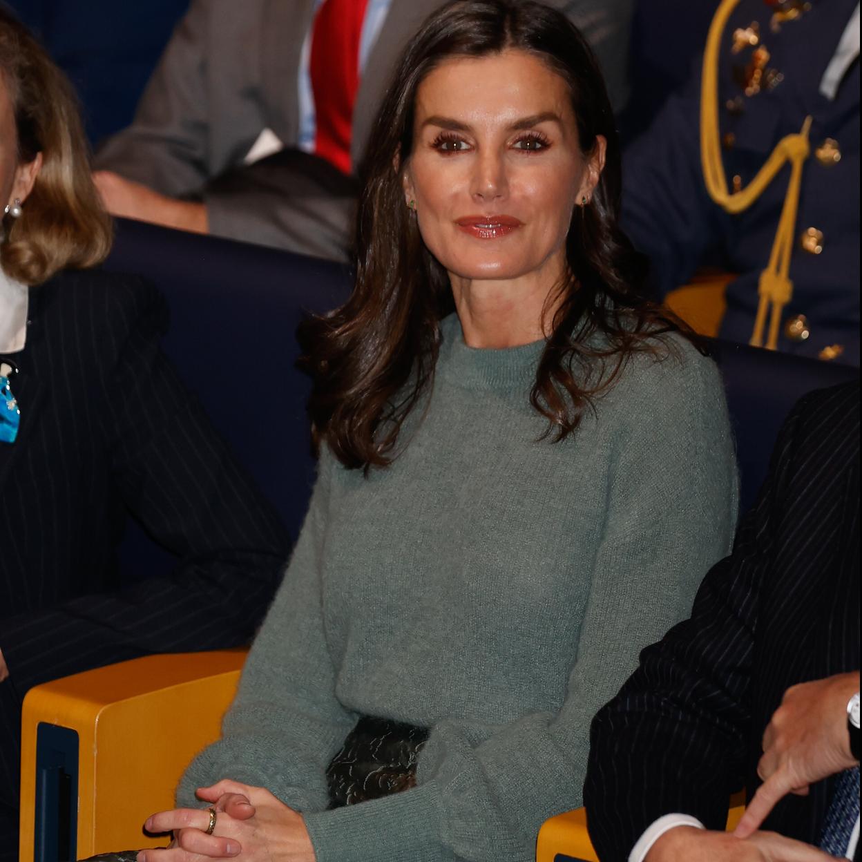 La reina Letizia durante un acto en Madrid.
