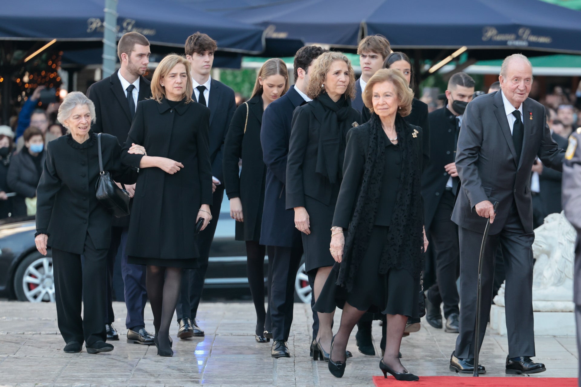 La representación de la familia real española en el funeral que se celebró en enero, fue casi completa