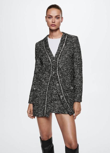 Imagen - Chaqueta de punto en tweed con botones joya