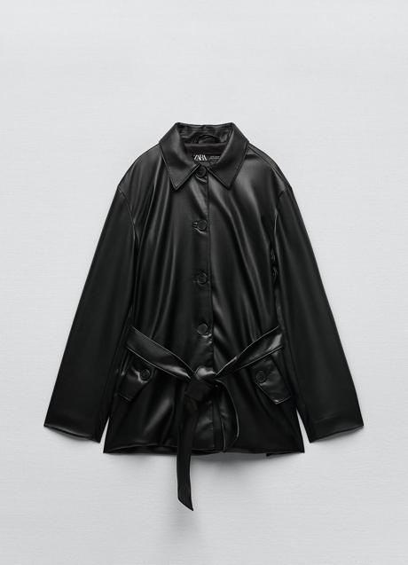 Imagen - Sobrecamisa efecto piel de Zara. Foto: Zara.